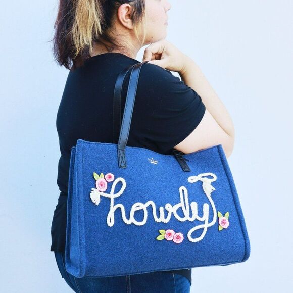 NWT Kate Spade New York WILD ONES HOWDY XL SAM TOTE - Picture 1 of 11